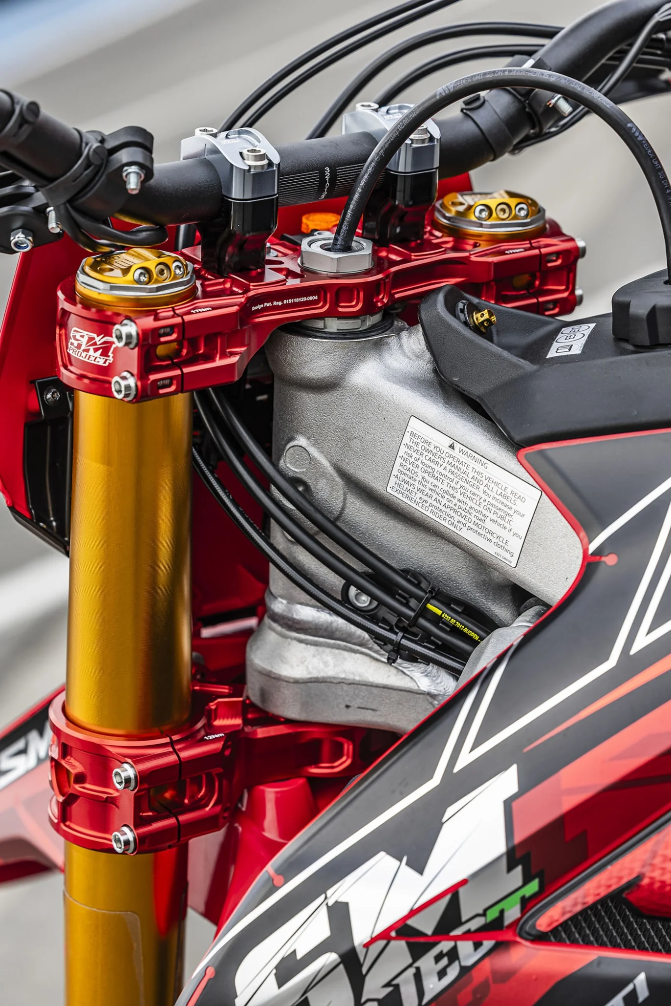 SM project: Ducati Desmo Mx 450 SM clamps